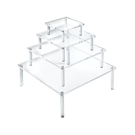 4-Piece Acrylic Square Riser Set